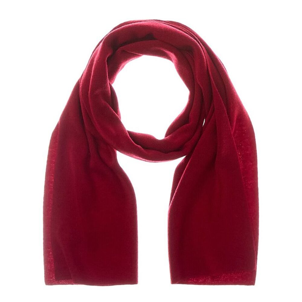 Sofiacashmere Full Needle Rib Wool & Cashmere-Blend Scarf, Red